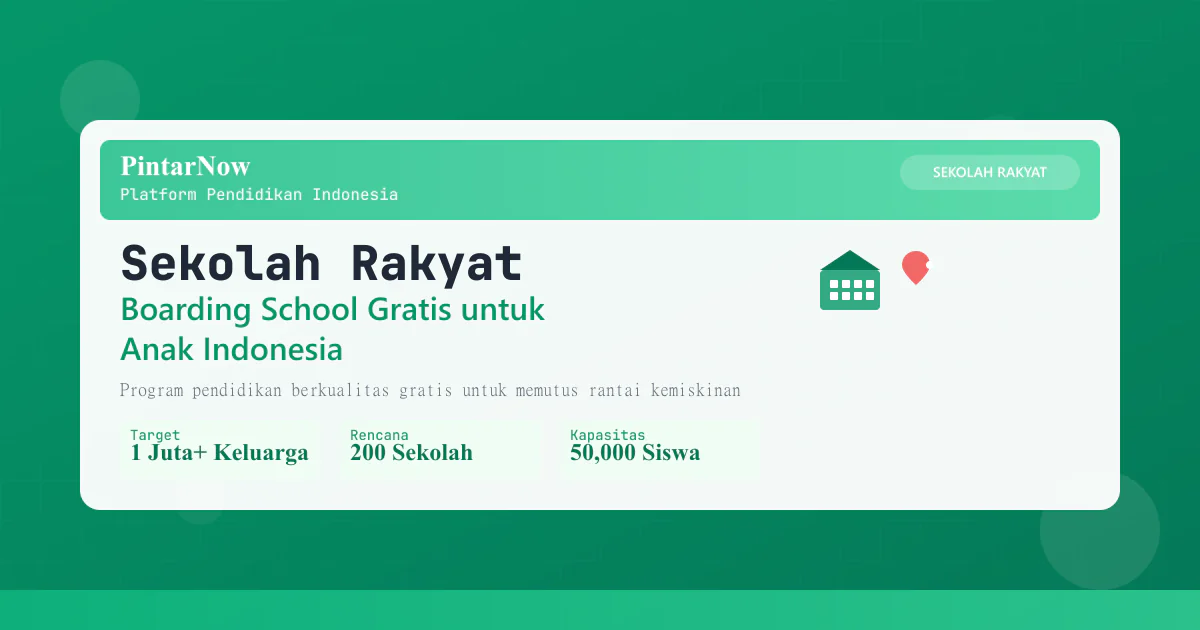 10 Lokasi Sekolah Rakyat Tahap Pertama: Alamat dan Kontak