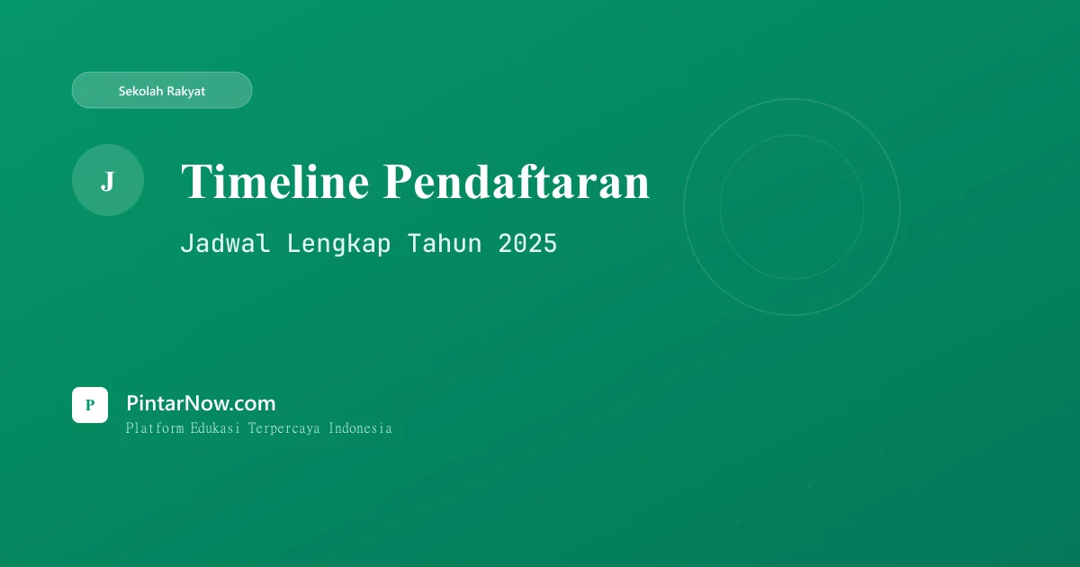 Timeline Pendaftaran Sekolah Rakyat: Jadwal dan Deadline Penting